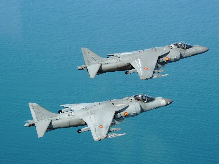 Dos Harriers de la Fuerza Aérea Española