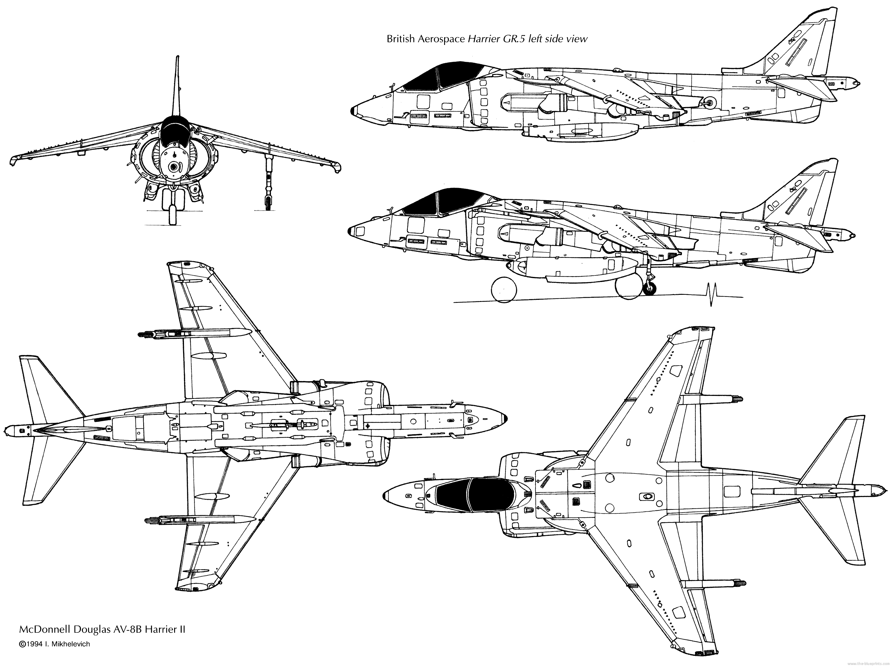 Planos del Harrier II