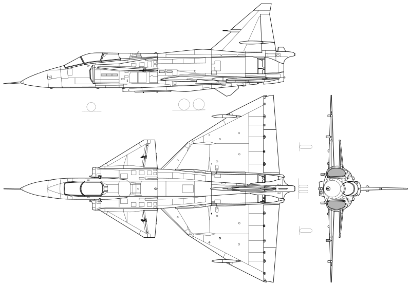 Planos del Saab 37 Viggen